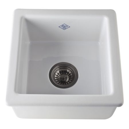 ROHL Shaws Lancaster Single Bowl Undermount Or Drop Fireclay Sink In White RC1515WH